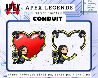 Conduit Heart Emote Bundle - 2 Emotes: Apex Legends Twitch, Discord, YouTube (Digital Download)