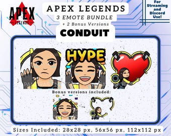 Apex Legends Conduit Emote Bundle: Twitch, Discord, YouTube, Kick (Digital Download)