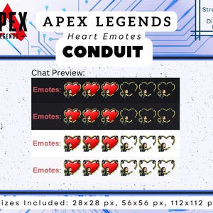 Conduit Heart Emote Bundle - 2 Emotes: Apex Legends Twitch, Discord, YouTube (Digital Download) image 2