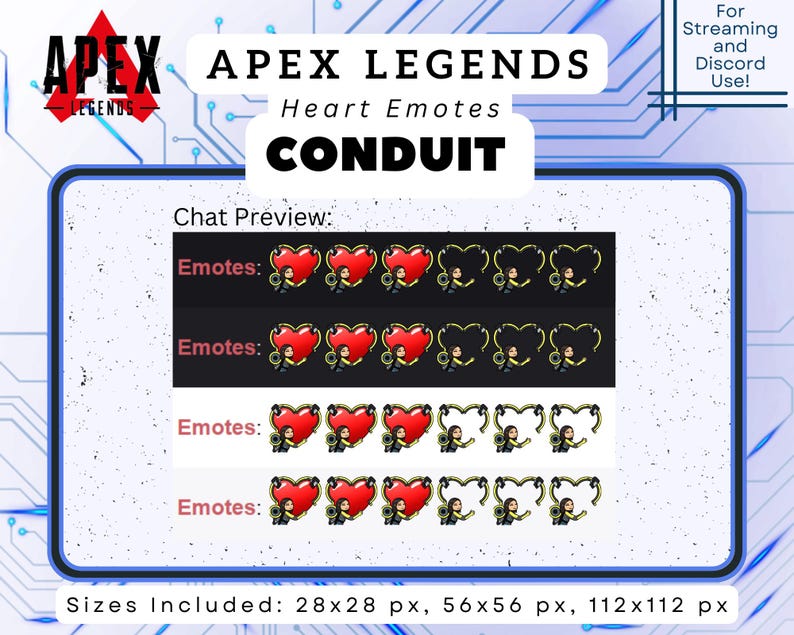 Conduit Heart Emote Bundle - 2 Emotes: Apex Legends Twitch, Discord, YouTube (Digital Download) image 2