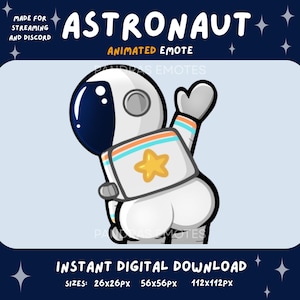 Animated Astronaut Twerking Emote for Twitch, Discord, YouTube (Digital Download)