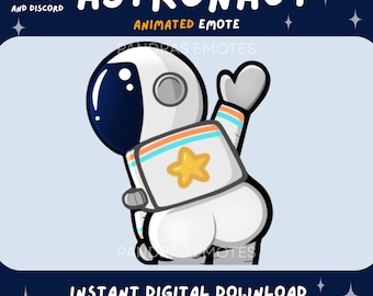 Animated Astronaut Twerking Emote for Twitch, Discord, YouTube (Digital Download)