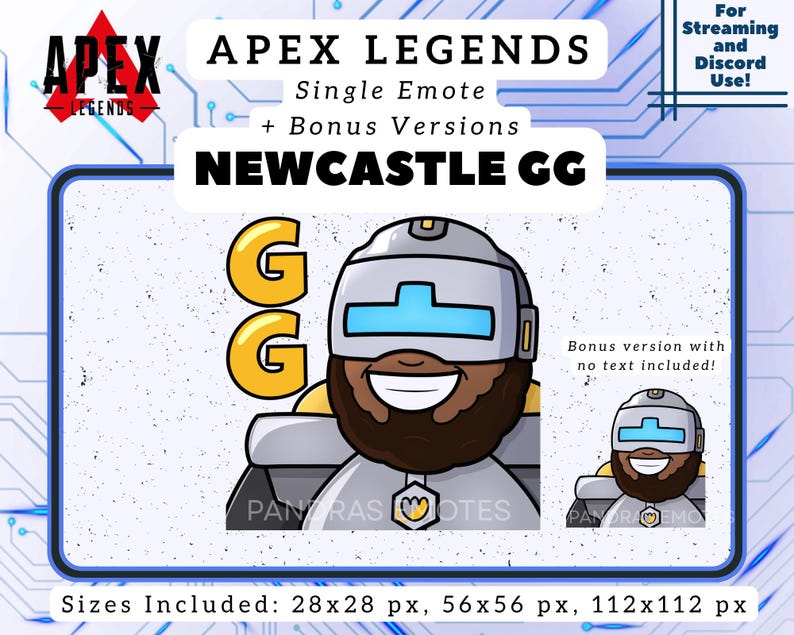 Apex Legends Newcastle GG Emote für Twitch/Discord (Digitaler Download) Bild 1