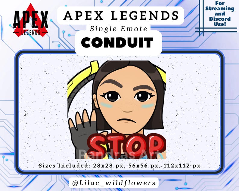Conduit "Stop" Single Emote: Apex Legends Twitch, Discord, YouTube (Digital Download) image 2