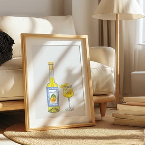 Limoncello Print Limoncello Poster Old Money Aesthetic Portofino Cocktail Poster Bar Cart Prints Dopamine Decor Martini Print Bar Cart