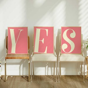 Conjunto de pôsteres de letras do alfabeto rosa blush, arte de parede para faculdade, decoração de quarto elegante, arte de parede com iniciais, decoração fofa para apartamento, decoração para dormitório de faculdade