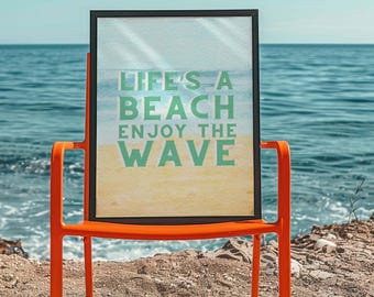 Beach Wave Coastal Cowgirl Decor Coastal Cowgirl Wall Art Retro Art Print Coastal Cowgirl Print Dopamine Decor Beachy Wall Art Preppy Stuff