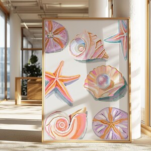 Coastal Art Abstract Coastal Beach House Wall Art Summer Print Beach Decor Watercolor Poster Print Meet Me At The Beach Poster Dopamine Art