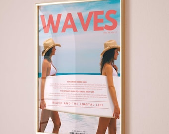 Coastal Cowgirl Magazine Cover Art Print: Beach Vibes (Digital Download)
