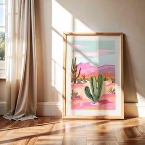 Es lebe die Cowgirls Poster Coquette Wüste Wand Kunst Druck Trendige Western Dekor Maximalist Wand Kunst Süße Wohnung Dekor Cowgirl Wüste Druck