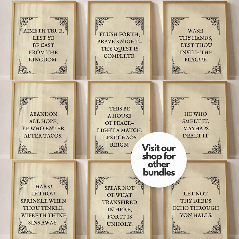 Funny Bathroom Art Print Toilet Humor Decor Classical Vintage Style Painting Digital Download Printable Wall Art Funny Bathroom Gift Art