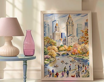 New York City Prints Central Park NYC Wall Decor NYC Wall Art New York City Landmarks Nyc Travel Prints New York Poster New York Wall Art