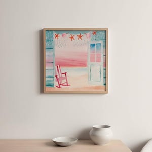 Coastal Cowgirl Saloon Art: Beachy Western Home Decor (Digital Print)
