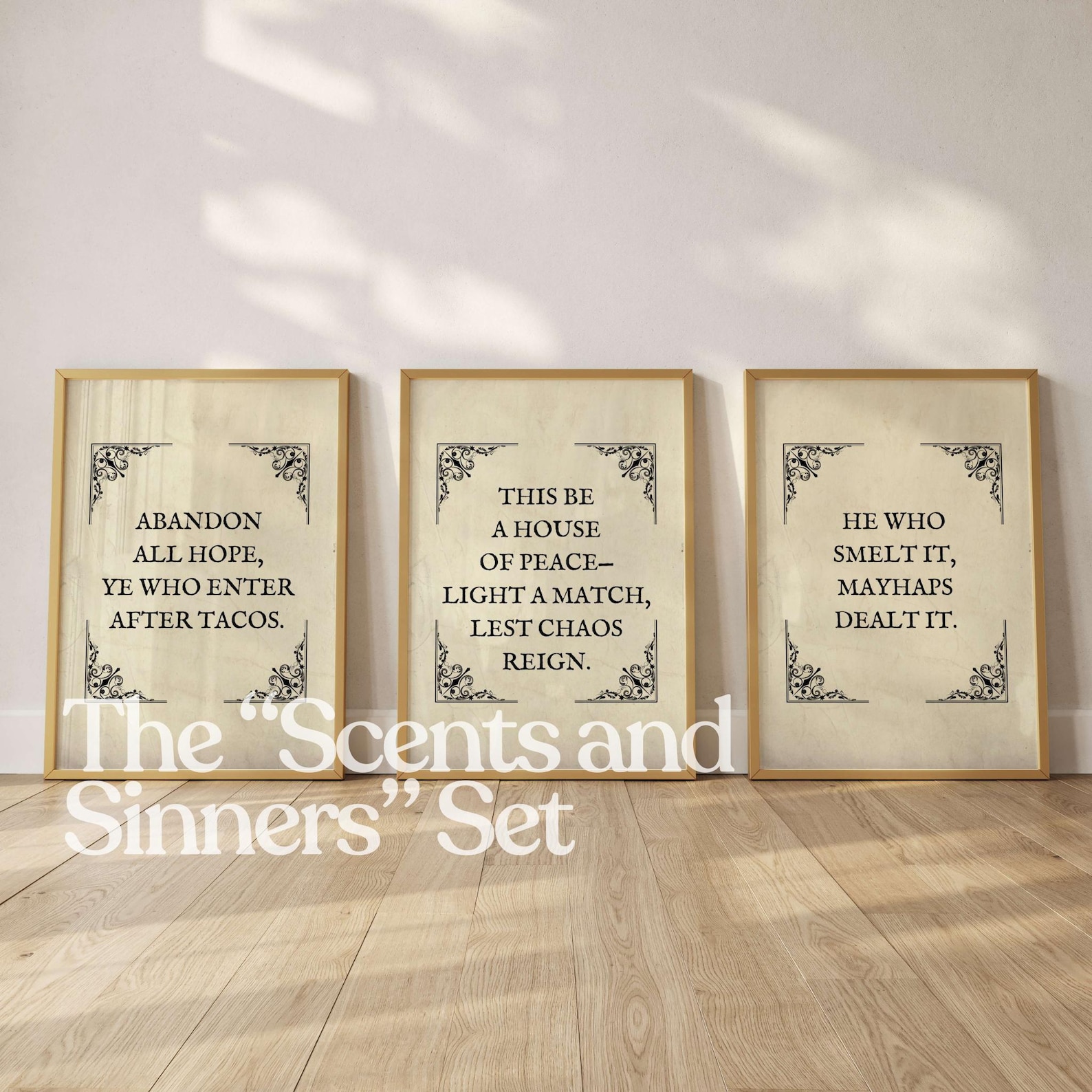 Funny Bathroom Art Print Toilet Humor Decor Classical Vintage Style ...