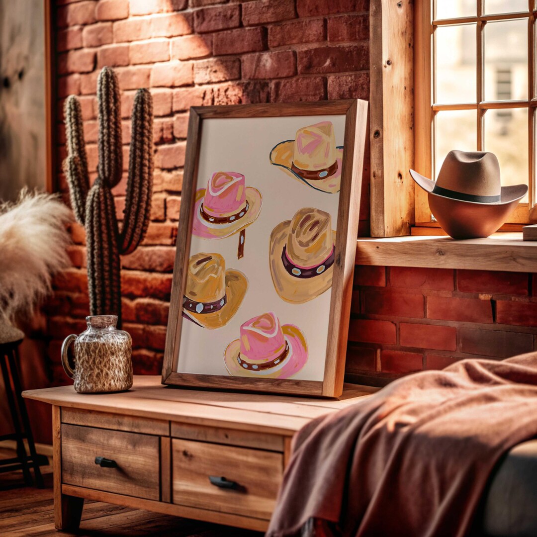 Long Live Cowgirls Poster Coquette Pink Wall Art Print Trendy Western ...
