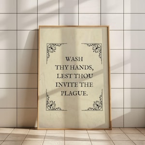 Funny Bathroom Art Print Toilet Humor Decor Classical Vintage Style Painting Digital Download Printable Wall Art Funny Bathroom Gift Art