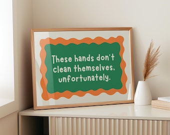 Funny Bathroom Art Print: Toilet Humor, Maximalist Decor (Digital Download)