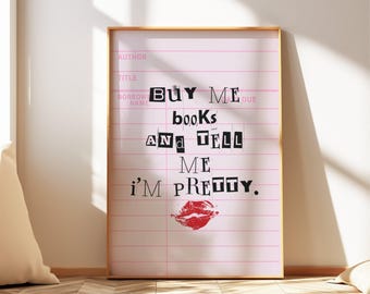 Book Lover Wall Art: Minimalist Book Quote Print (Digital Download A2-A6 JPEG)