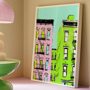 New York City Poster New York Art Print Watercolor NYC Wall Art Modern ...