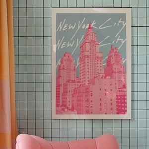 New York City Prints Pop Art NYC Wall Decor NYC Wall Art New York City Landmarks NYC Travel Prints New York Poster New York Wall Art Nyc