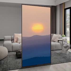 Mountain window privacy film, sunrise prints window coverings, privacy window film privacy decorative window decals privacy screen sticker