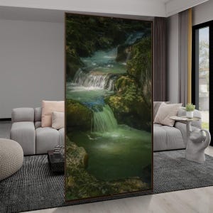Waterfall print window privacy film waterfall photography window coverings river privacy window film privacy decorative window decal sticker