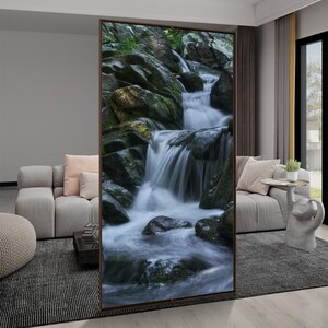 Waterfall print window privacy film waterfall photography window coverings river privacy window film privacy decorative window decal sticker