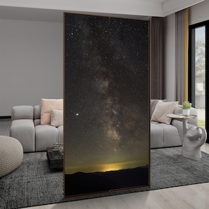Night sky print window privacy film, astronomy art window coverings, astrophotography privacy window film privacy decorative window decals