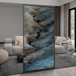 Abstract nature art window privacy film, abstract photograph window coverings, moody privacy window film privacy decorative window decals