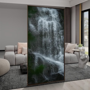 Waterfall print window privacy film waterfall photography window coverings river privacy window film privacy decorative window decal sticker