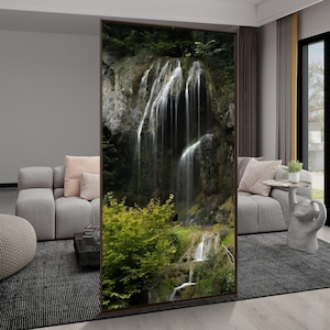 Waterfall print window privacy film waterfall photography window coverings river privacy window film privacy decorative window decal sticker