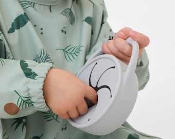 Bib & Snack Cup Set | Waterproof Bib + Spill Proof Snack Cup | Weaning | Toddler Feeding 6–36 Months