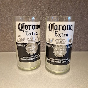 Corona Beer Glasses Made from Upcycled Bottles