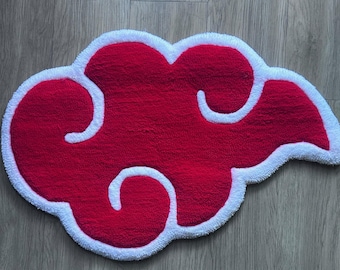 Handmade Anime Cloud Rug – Red Acrylic Naruto Rug