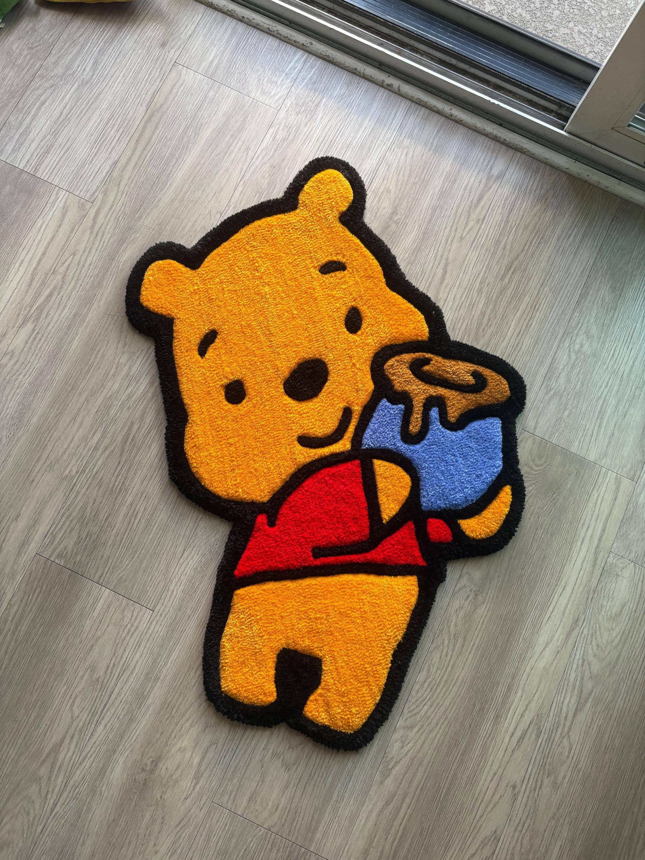 Hand-Tufted Acrylic Rug Teddy Bear- Winnie the Pooh Style Rug, Indoor Decoration