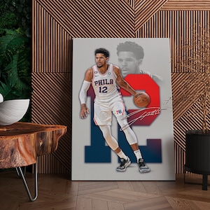 Tobias Harris Poster Philadelphia 76ers Wall Art Print Sports Framed Canvas NBA Home Decor Gift Basketball Artwork A222 Birthday Gift