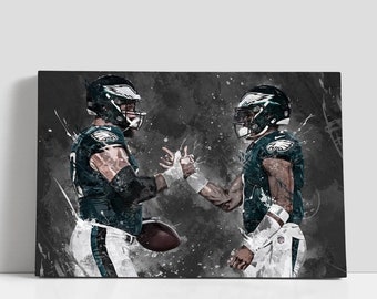 Jason Kelce Poster Philadelphia Eagles Wall Art Print Sports Framed Canvas NFL Home Decor Gift Football Artwork BB6 Birthday Gift
