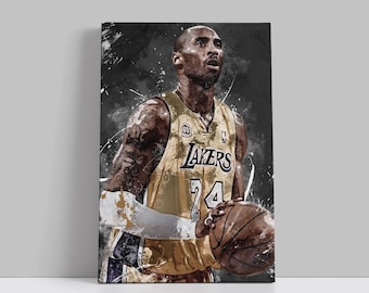 Kobe Bryant Poster Los Angeles Lakers Wall Art Print Sports Framed Canvas NBA Home Decor Basketball Gift Artwork AA25 Birthday Gift