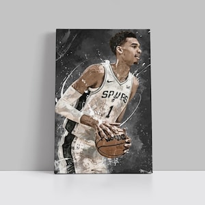 Victor Wembanyama Poster San Antonio Spurs Gerahmt Wand Kunst Sport NBA Leinwand Basketball Geschenk Home Decor Kunstwerk AA35 Geburtstagsgeschenk