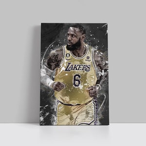 Lebron James Poster Los Angeles Lakers Wall Art Print Sports NBA Artwork Basketball Framed Canvas Poster Home Decor Gift AA29 Birthday Gift