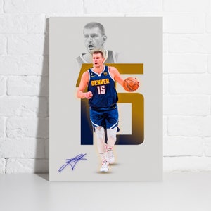 Nikola Jokic Poster Denver Nuggets Wand Kunst Druck Sport Gerahmt Leinwand NBA Wohnkultur Geschenk Basketball Kunstwerk A208 Geburtstagsgeschenk