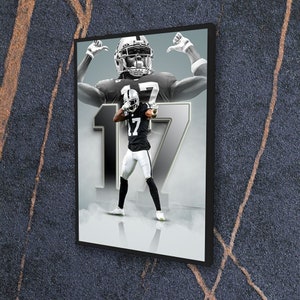 Davante Adams Poster Las Vegas Raiders Wall Art Print Sports Framed Canvas NBA Home Decor Gift Basketball Artwork B142 Birthday Gift