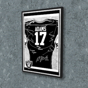 Davante Adams Jersey Poster Las Vegas Raiders Wall Art Print Sports Framed Canvas NFL Home Decor Gift Football Artwork B22 Birthday Gift