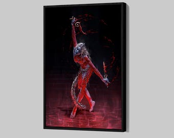 Baldur&#39;s Gate 3 Poster Orin The Red Wall Art Game Room Framed Canvas Print Baldurs Gate Home Decor A247 Birthday Gift