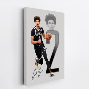 Cameron Johnson Poster Brooklyn Nets Wall Art Print Sports Framed Canvas NBA Home Decor Gift Basketball Artwork A146 Birthday Gift