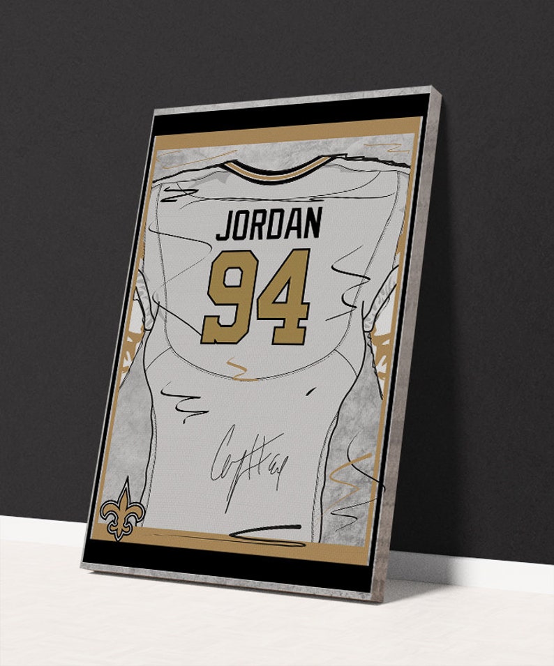 Cameron Jordan Jersey Poster New Orleans Saints Wall Art Print Sports ...