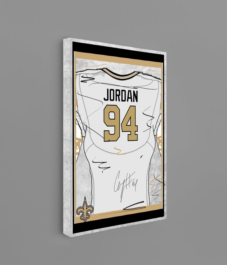 Cameron Jordan Jersey Poster New Orleans Saints Wall Art Print Sports ...