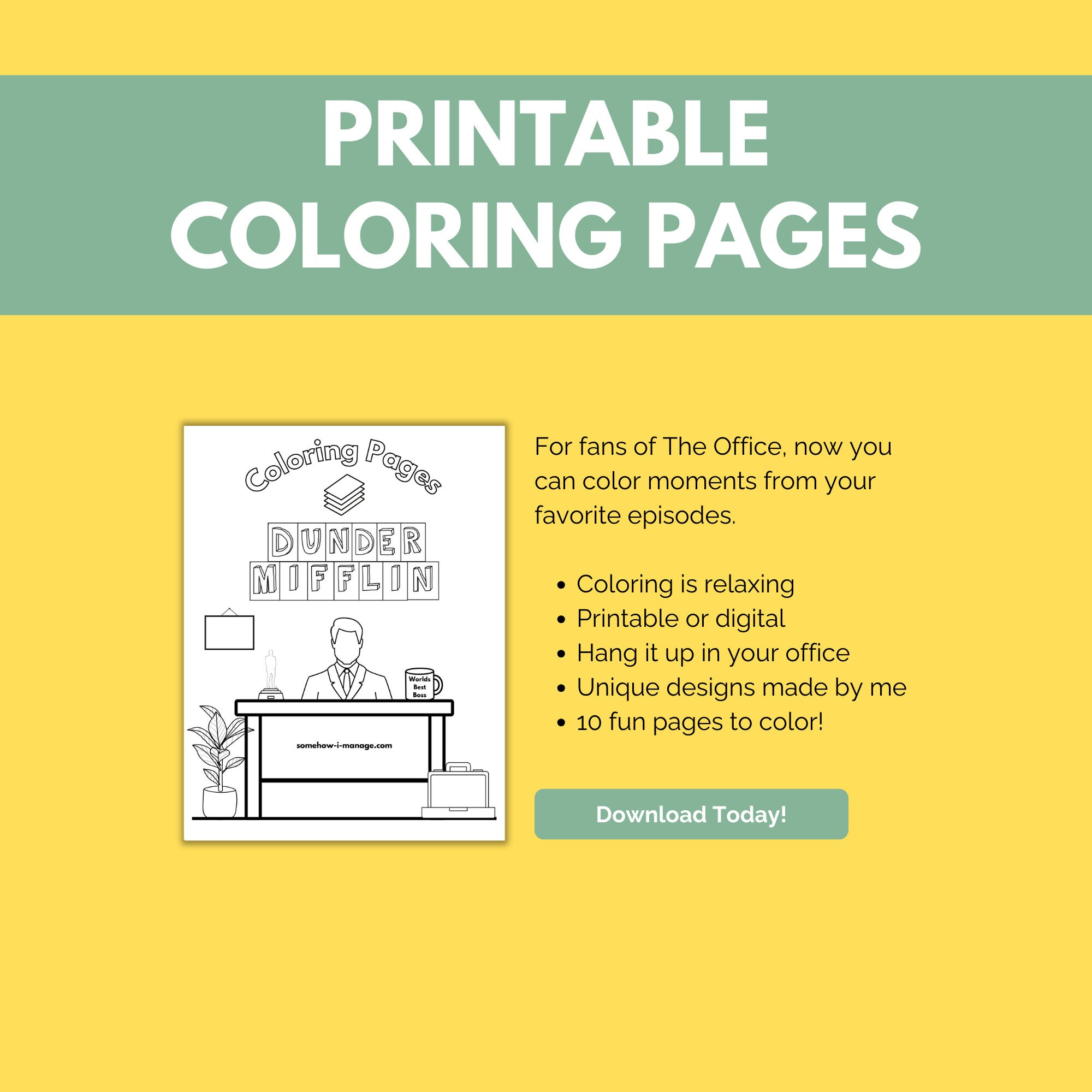 Dunder Mifflin Coloring Pages, Printable Coloring Pages, Coloring Pages ...