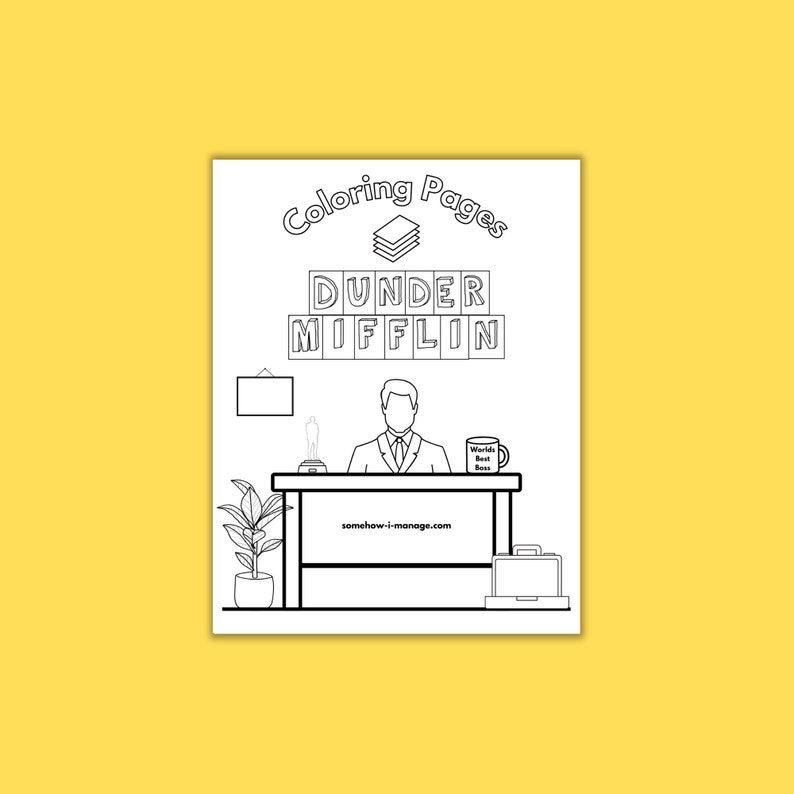 Dunder Mifflin Coloring Pages, Printable Coloring Pages, Coloring Pages