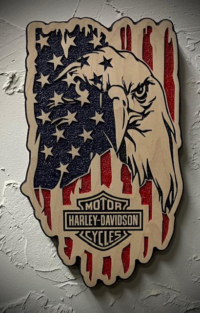 HARLEY−DAVIDSON イーグル壁掛け H-958 HARLEY-DAVIDSON イーグル 壁掛けオブジェ ビンテージ風 レッド